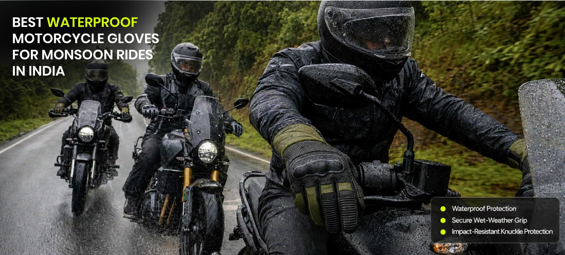 Best Waterproof Motorcycle Gloves for Monsoon Rides in India