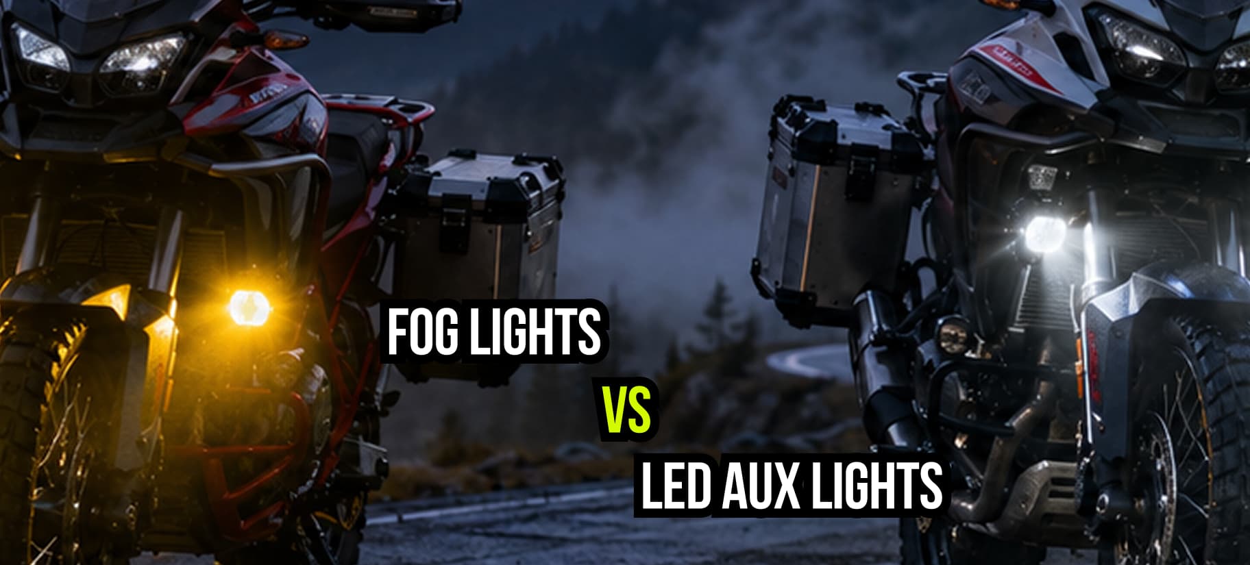 Motorcycle Auxiliary Lights Guide: Fog Lights vs LED Aux Lights - How to Choose the Right One